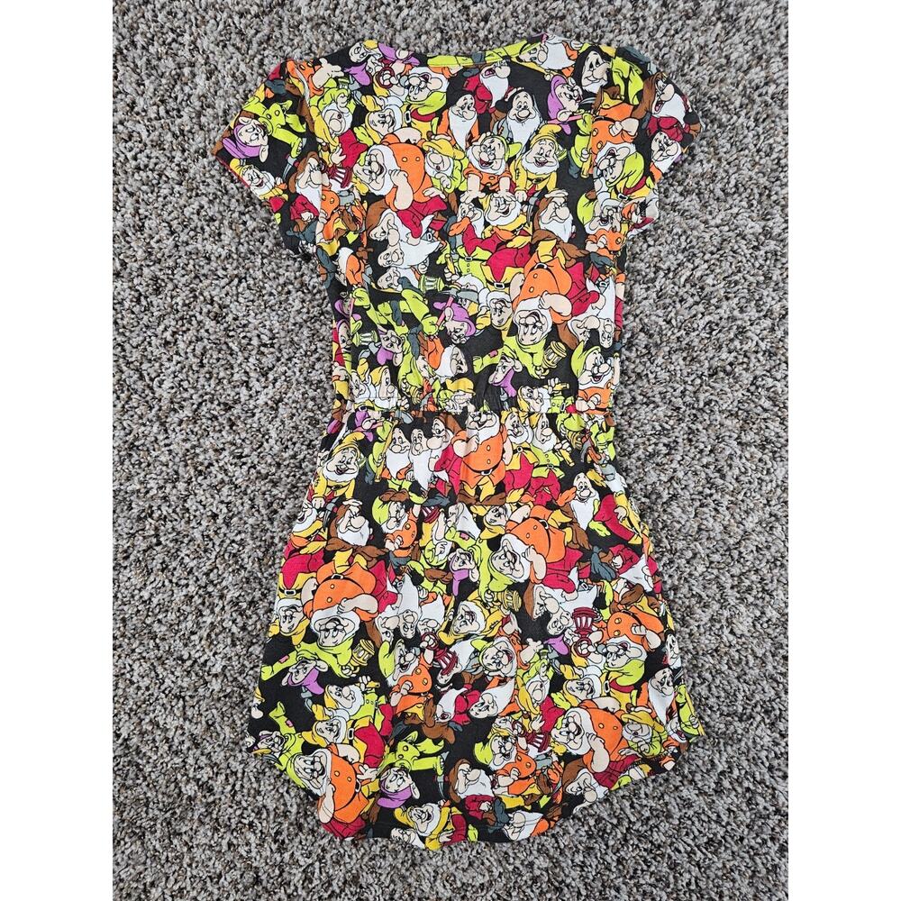 LuLaRoe girls Sz 4 Mae dress colorful "Seven Dwarfs" print from the Disney - Picture 3 of 3